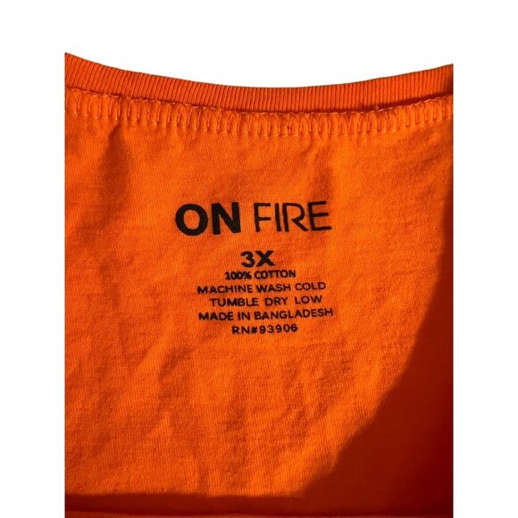 On Fire Women's Orange Shirt - Picture 3 of 5